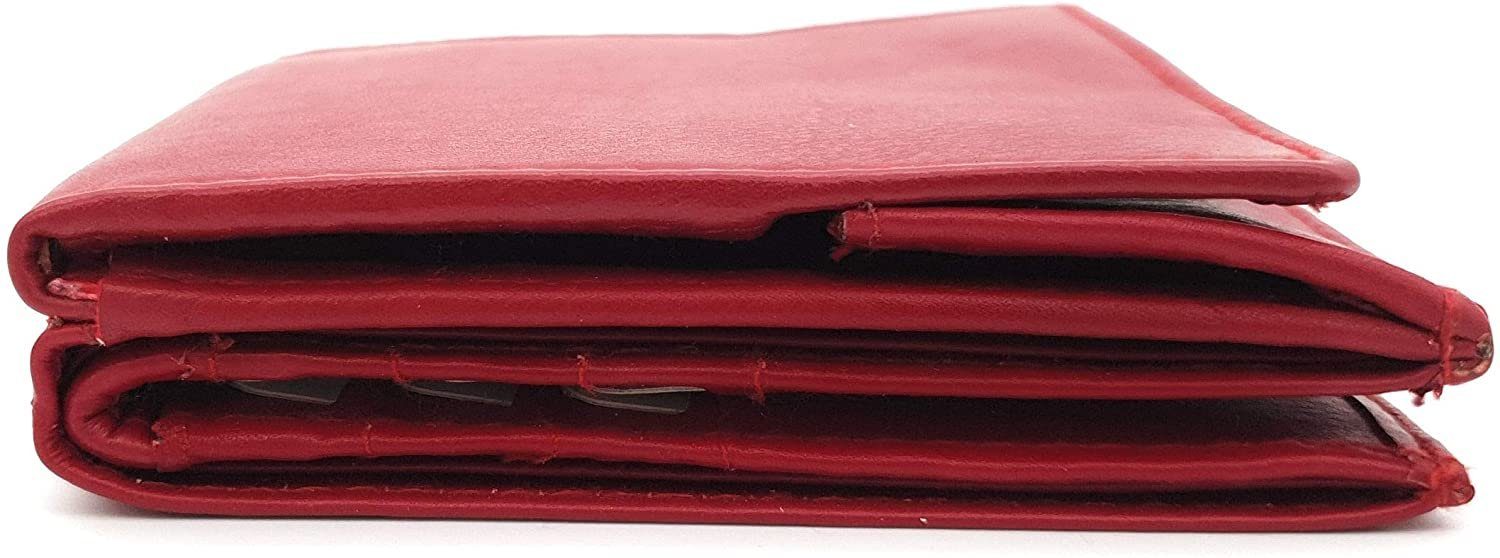 mit Schutz, Schachtel Geldbörse RFID Wiener JOCKEY Portemonnaie Leder echt rot CLUB