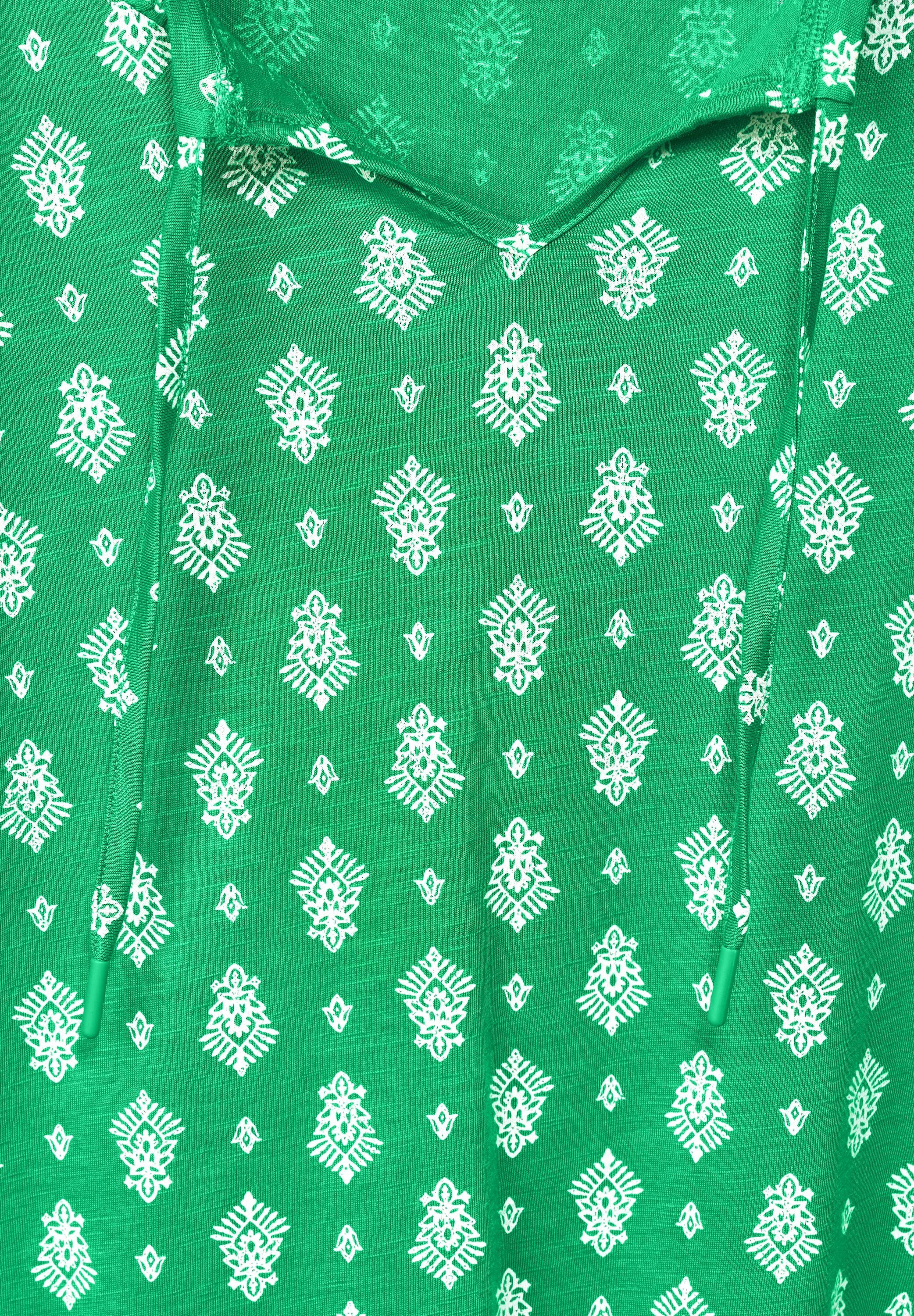 T-Shirt green Materialmix Cecil aus fresh softem