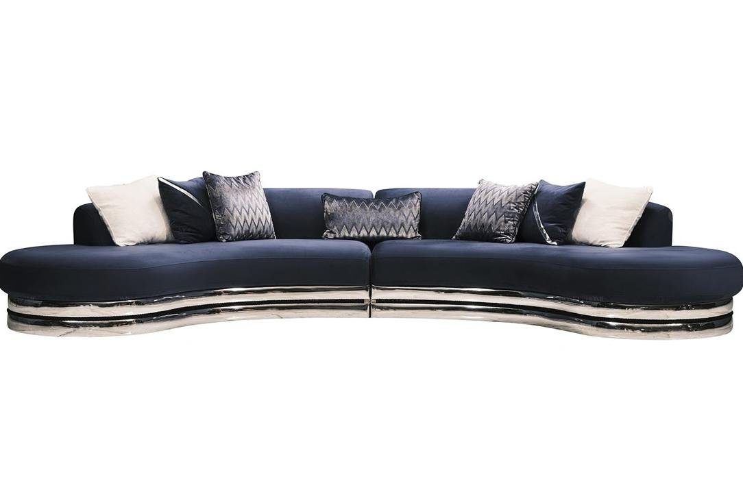 JVmoebel Big-Sofa Blaues 5-Sitzer Sofa im modernen Design, elegantes Polstersofa, 1 Teile, Made in Europa