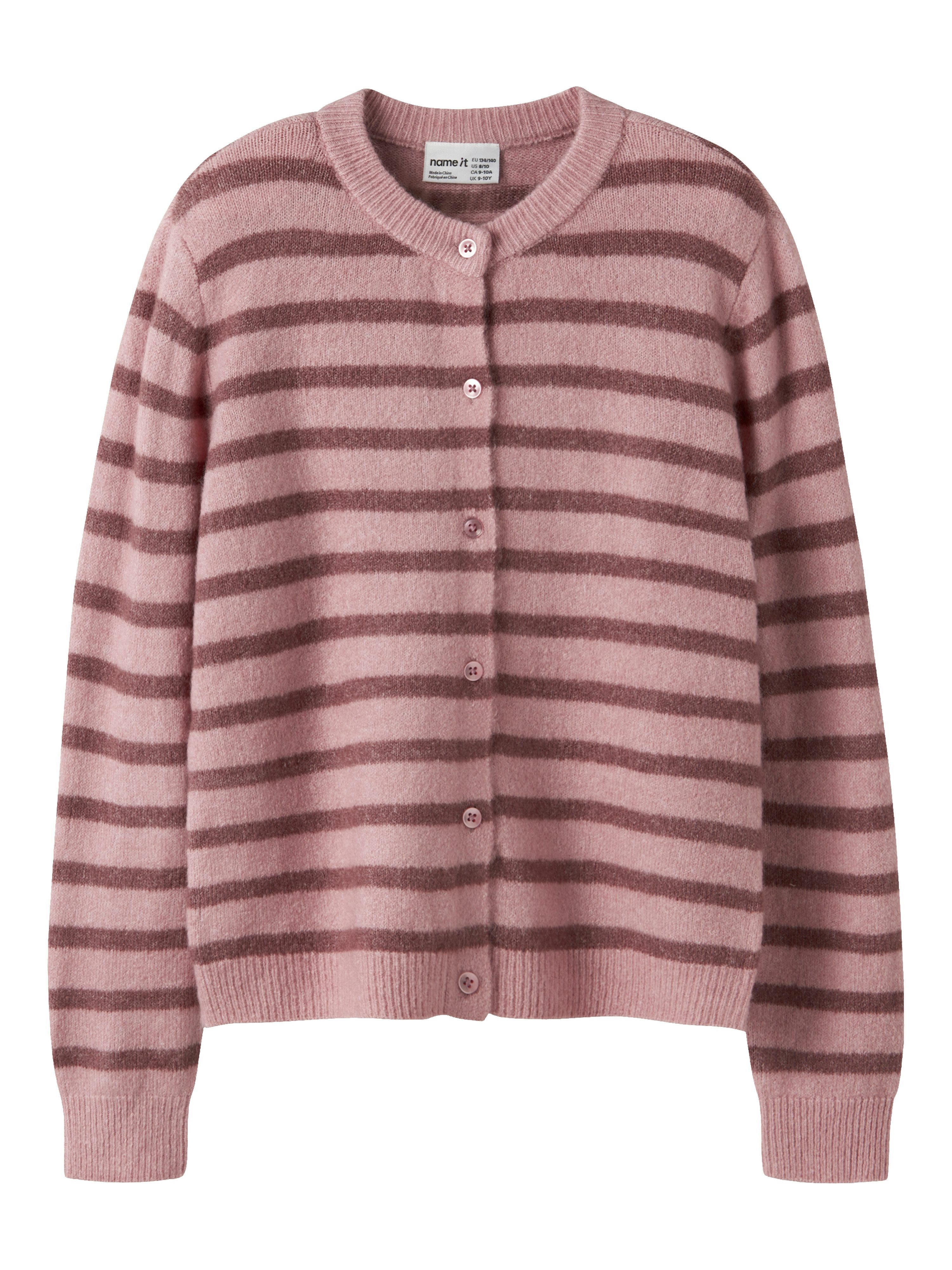 Name It Strickjacke NKFNERINA LS KNIT CARD Materialmix, regular fit