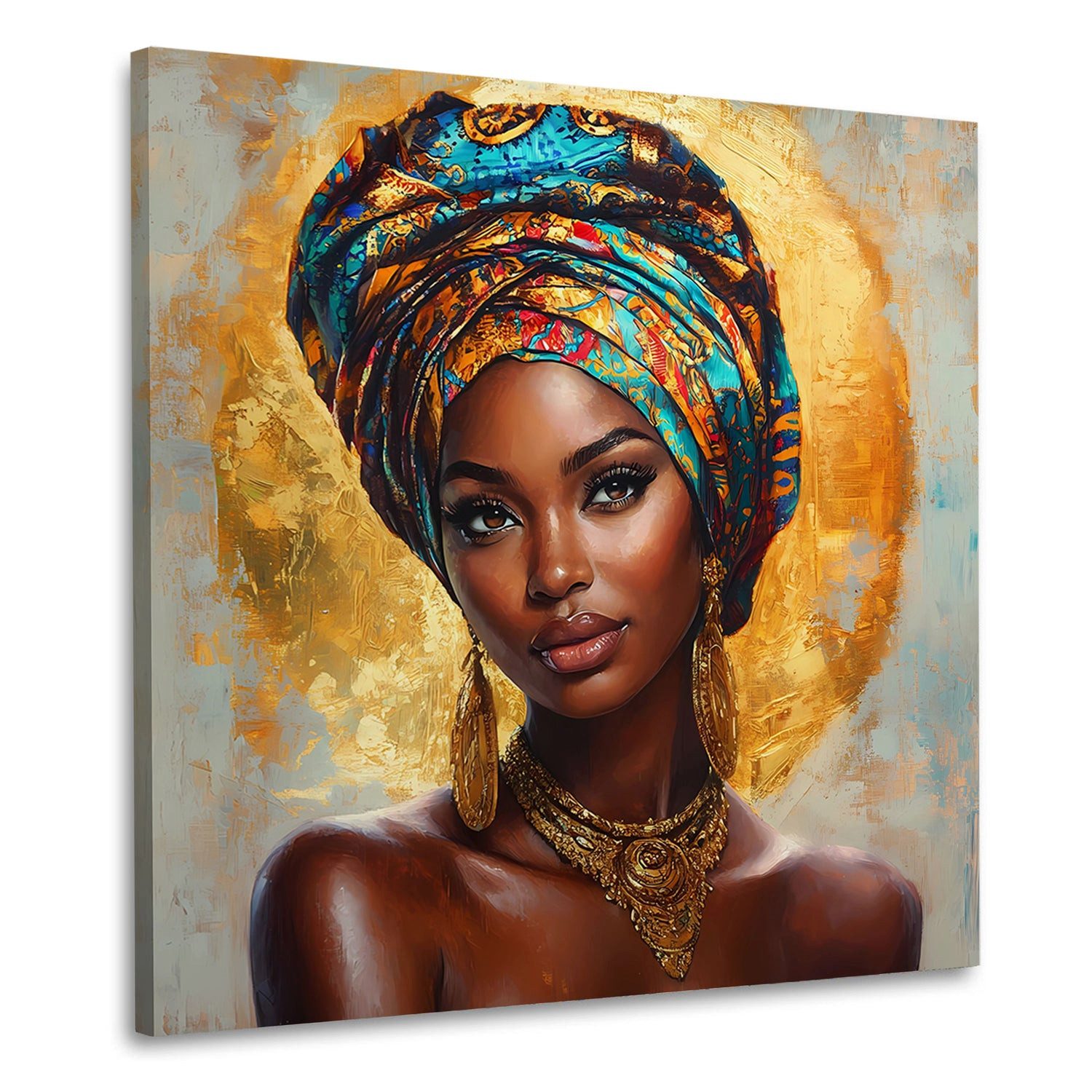 Artedinoi Leinwandbild Afrikanische Schönheit Porträt Frau Leinwandbild Wandbild Kunstdruck X, Afrikanische Frau, Porträt