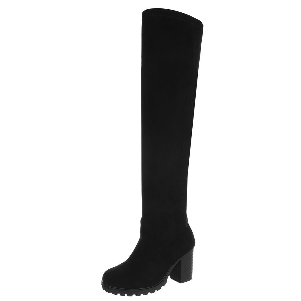 Ital-Design Overkneestiefel mit Blockabsatz für Damen, hochqualitativ Overk günstig online kaufen