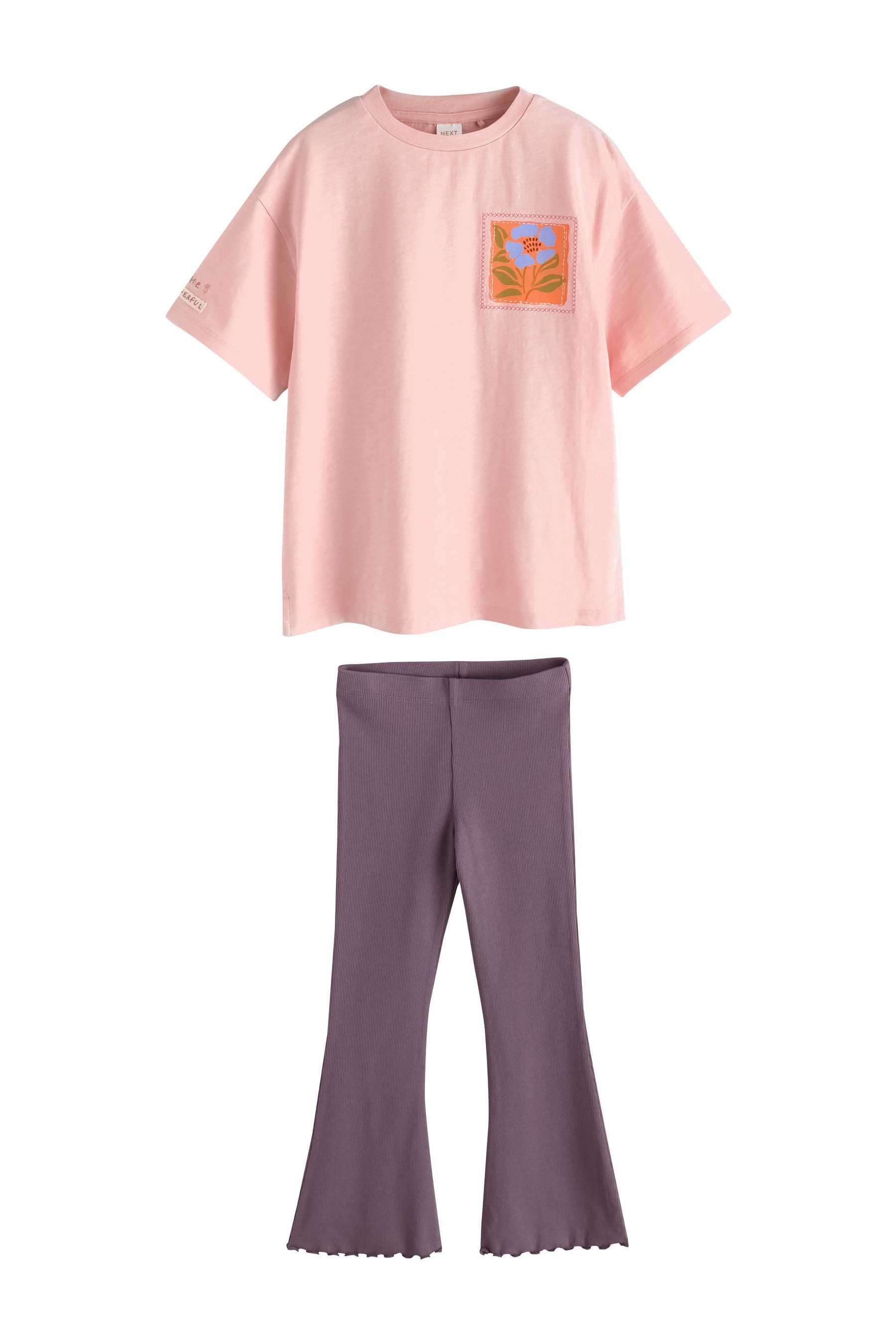Next Shirt & Hose T-Shirt und Schlaghose im Set (2-tlg)