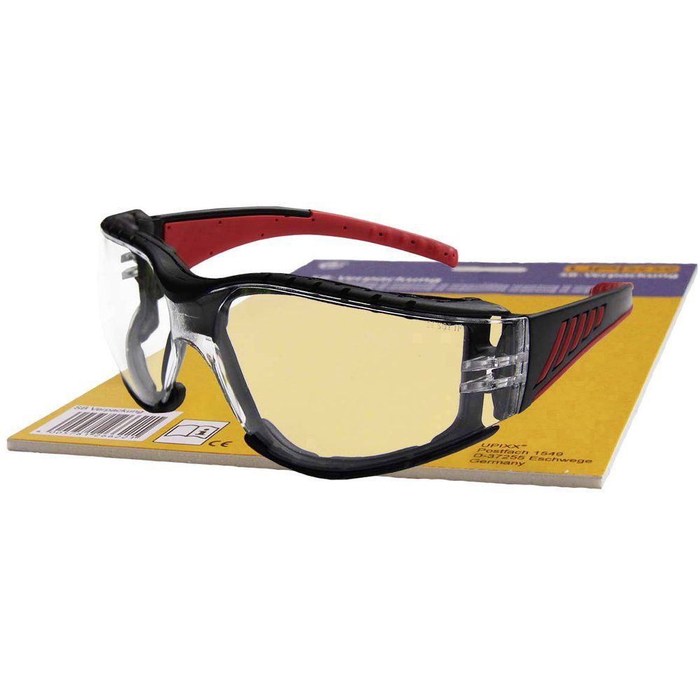 Red Vision L+D Schwarz, L+D EN 26793SB Schutzbrille Upixx Arbeitsschutzbrille 166-1 DIN Rot Upixx