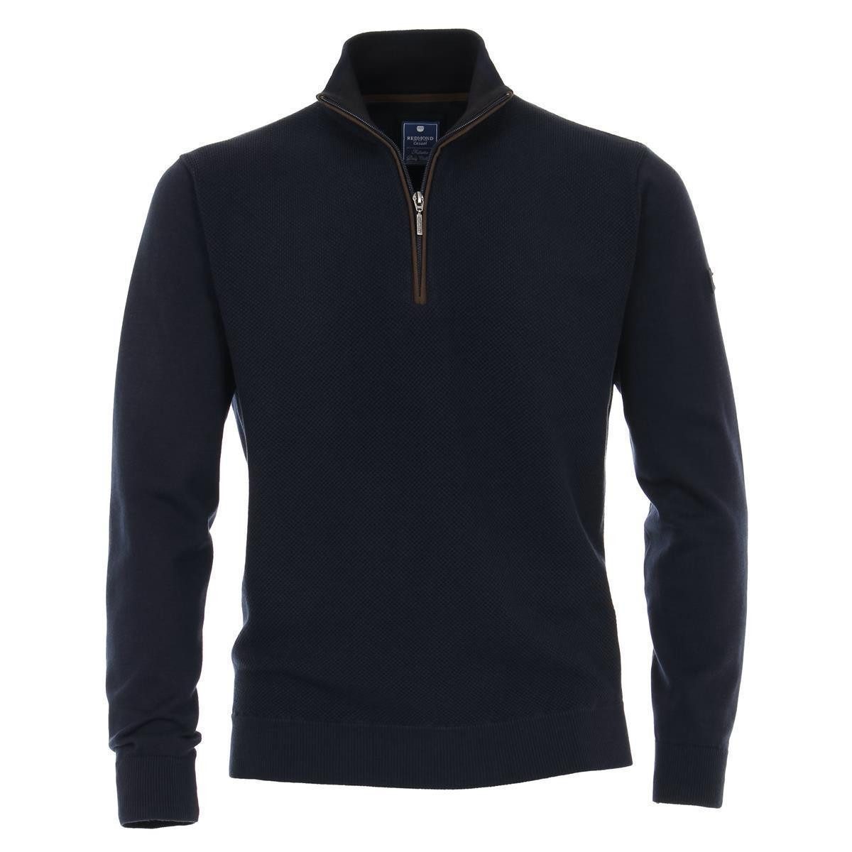 Redmond Troyer REDMOND Casual Herren Strick-Troyer Zipper Comfort Marine günstig online kaufen