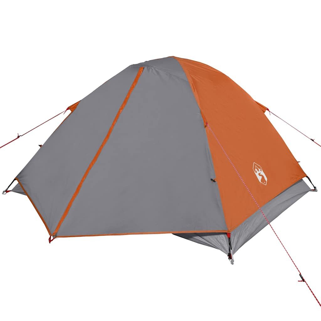vidaXL Kuppelzelt Kuppel-Campingzelt 3 Personen Orange Wasserdicht, (1 tlg)