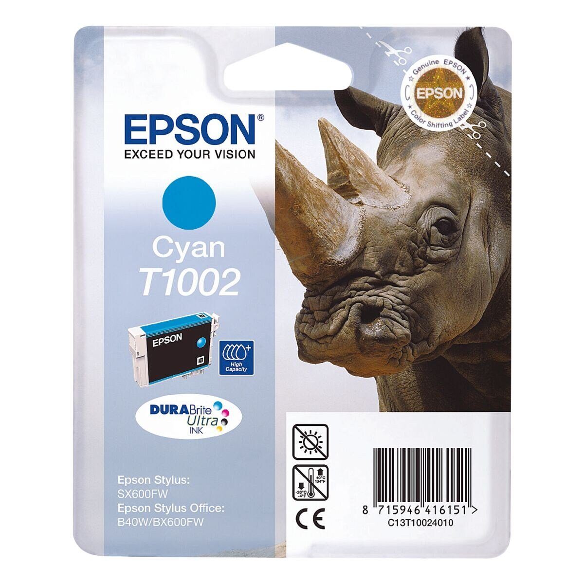 Epson T10024010 Tintenpatrone Druckerpatrone, cyan) (Original
