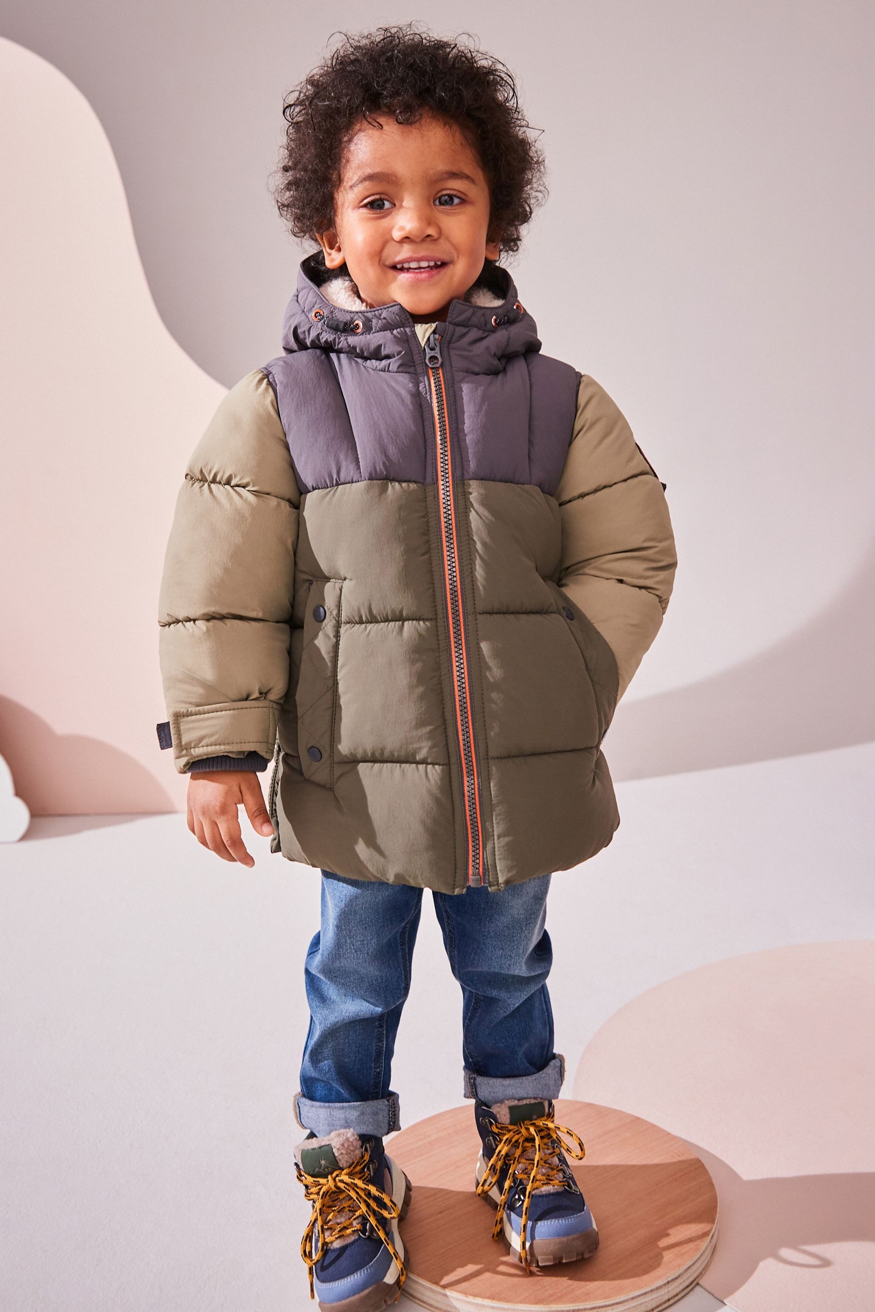 Next Steppjacke Steppmantel mit Teddykunstfellfutter (1-St) günstig online kaufen