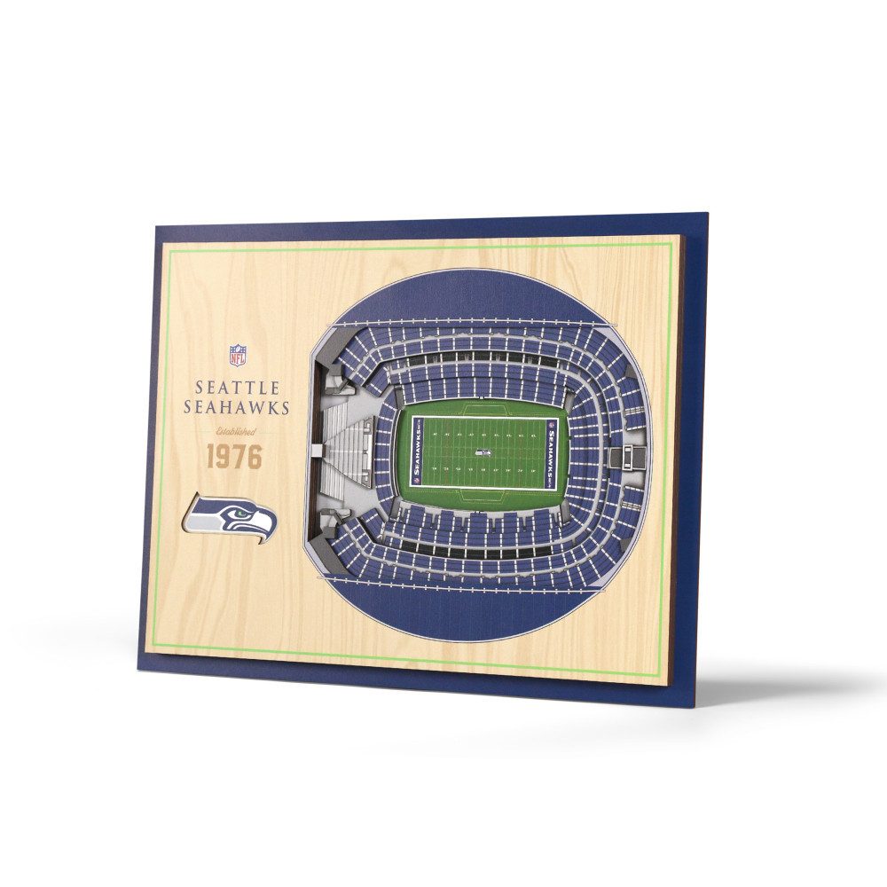 Seattle Seahawks Wanddekoobjekt Seattle Seahawks 5-Layer 3D Stadium View