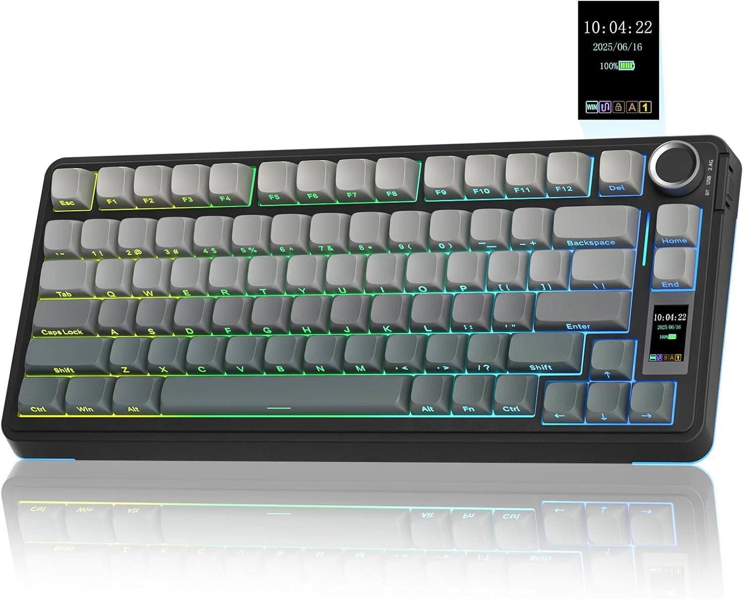 nsihing AULA S75 PRO Mechanische Tastatur, 75%, Hot Swap, Knopf, RGB Gaming-Tastatur