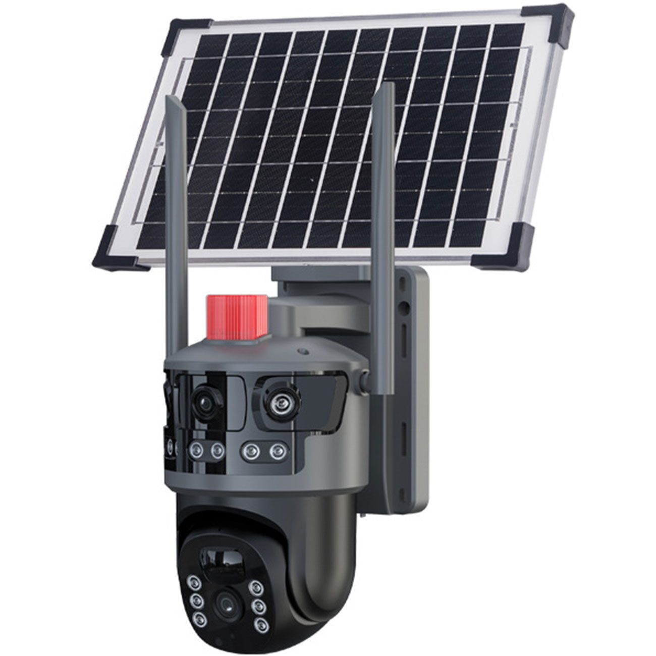 Technaxx Überwachungskamera 4G Dual-Kamera Akku Solarmodul Outdoor, 2x 3MP Full HD PIR IP65 App (4G Solar-Überwachungskamera mit Dual-Objektiv 3MP+3MP Farbnacht – Bild 5 von 5
