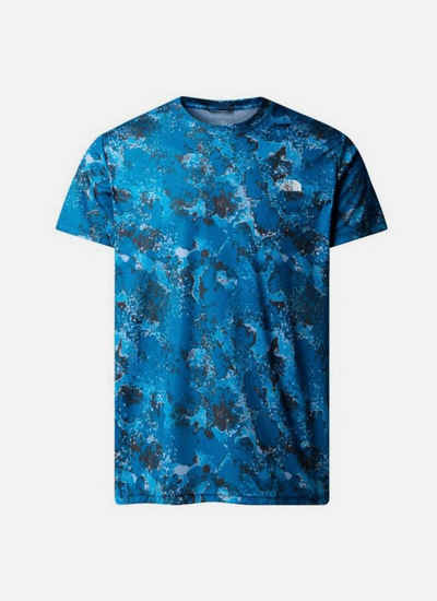The North Face Funktionsshirt M REAXION AMP CREW PRINT Adriatic Blue Moss Camo Print