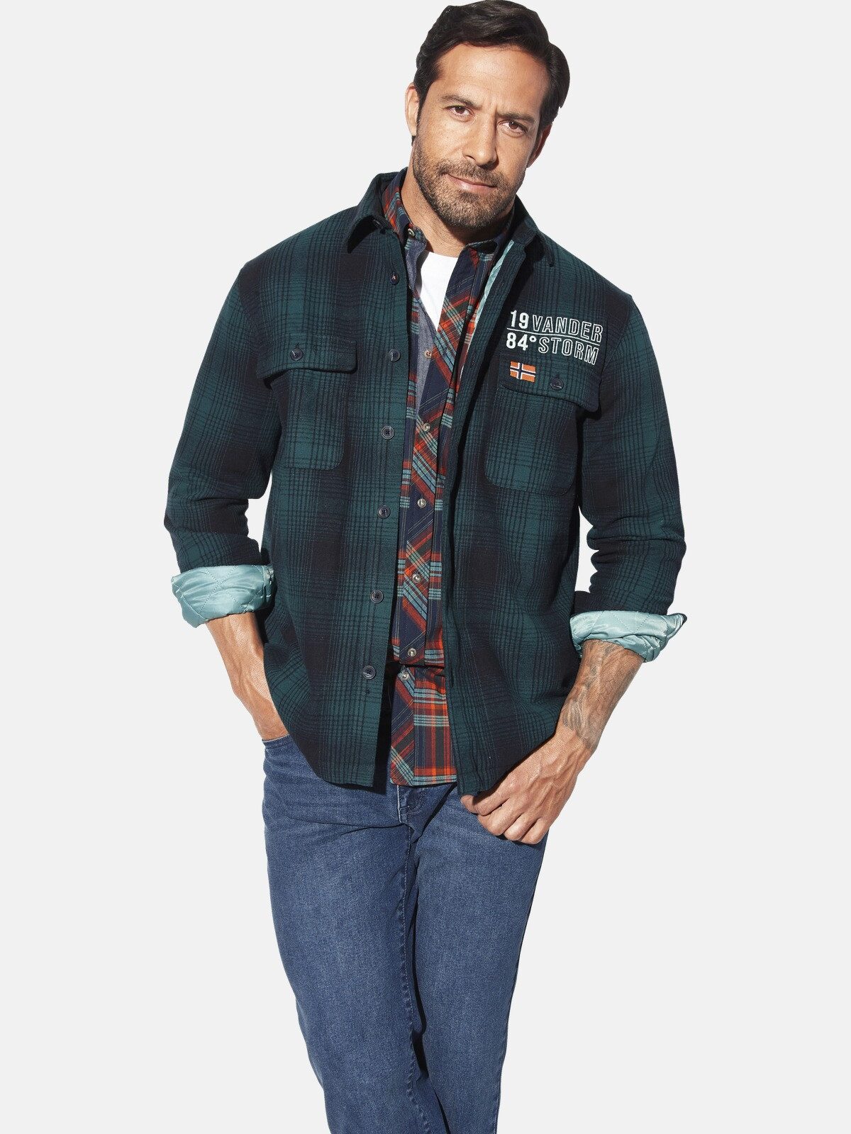Jan Vanderstorm Outdoorhemd OLAFSTAD mit leichter Wattierung günstig online kaufen