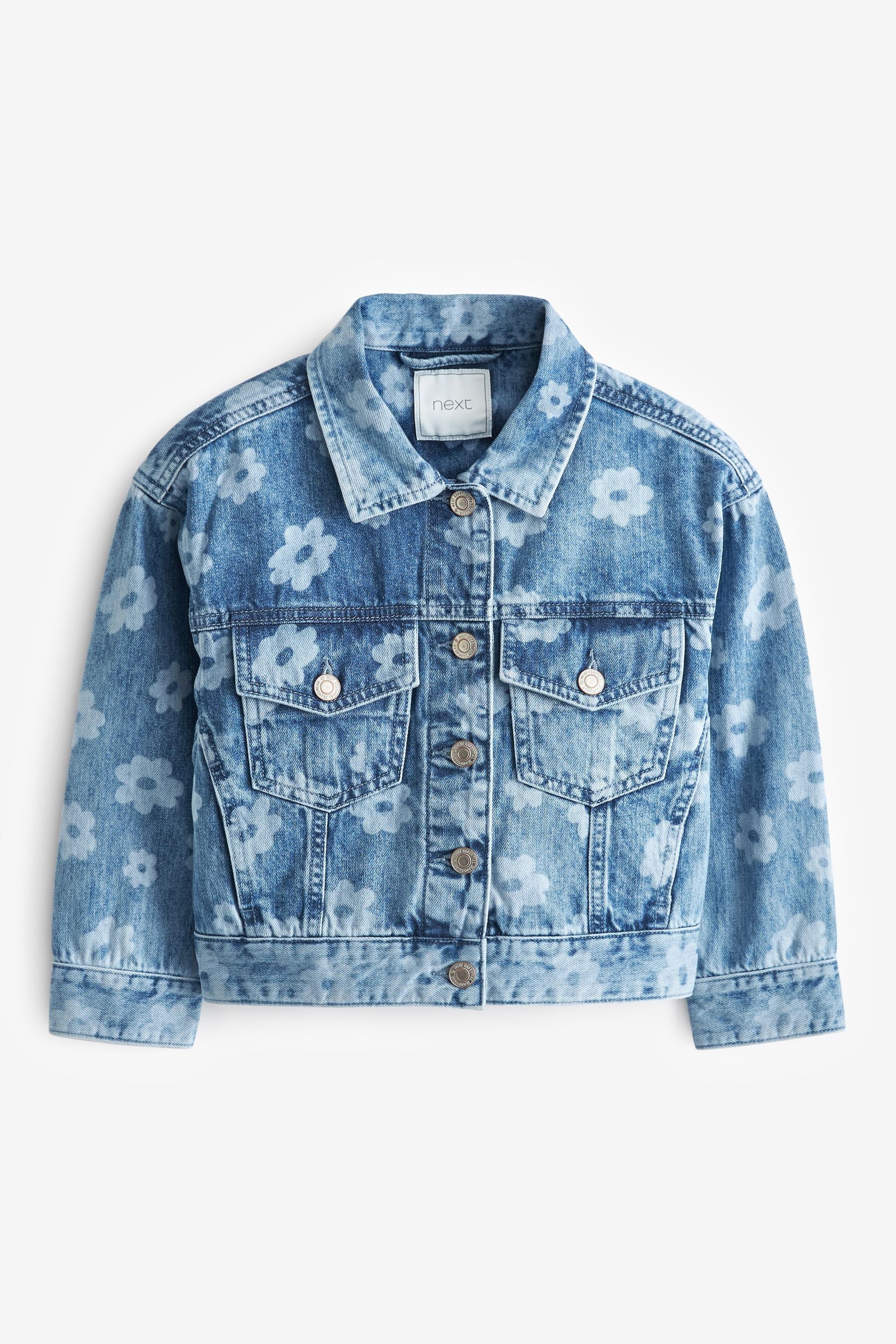 Next Jeansjacke Denim-Jacke Print mit im (1-St) Westernstil