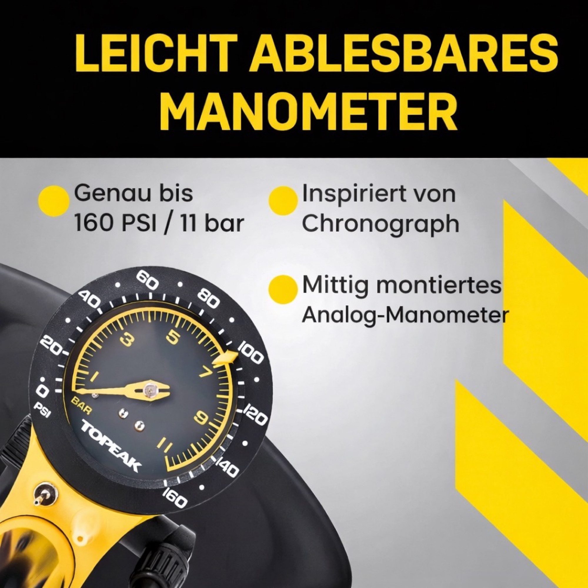 Topeak Fahrradpumpe Topeak JOE BLOW Sport III Fahrrad Stand Pumpe SV AV DV MTB City Ebike