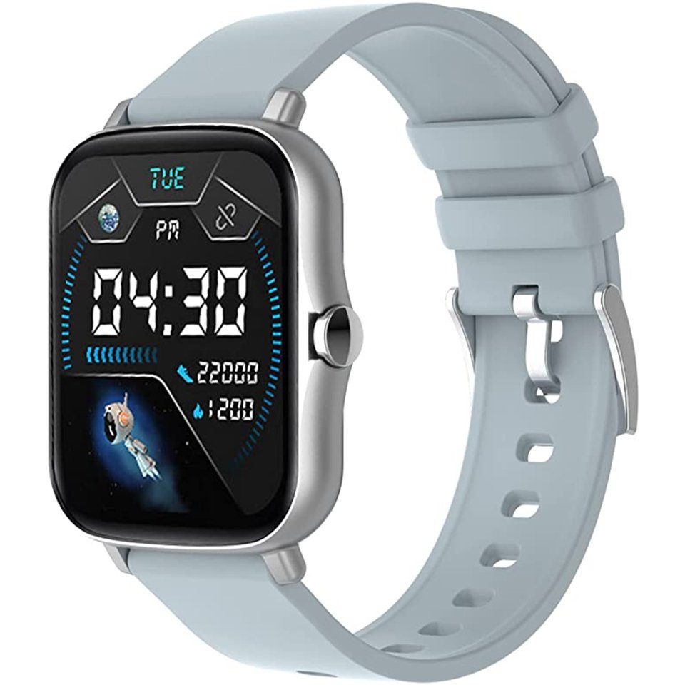 BEARSU Funk-Multifunktionsuhr Smartwatch Telefonieren mit Lautsprecher,1.7  Zoll Touchscreen, (Direkt Koppeln mit Bluetooth Kopfhörer  Kabellos,Musikspeicher, Fitness Tracker Blutdruck Pulsuhr Schrittzähler  Sportuhr)