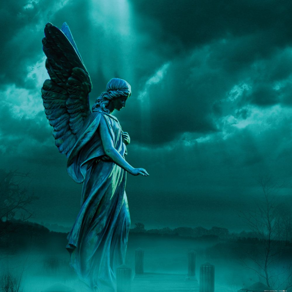 1art1 Poster Gothic Kunstdruck Bild - Engel Der Verlorenen Welt (70 x 70 cm)