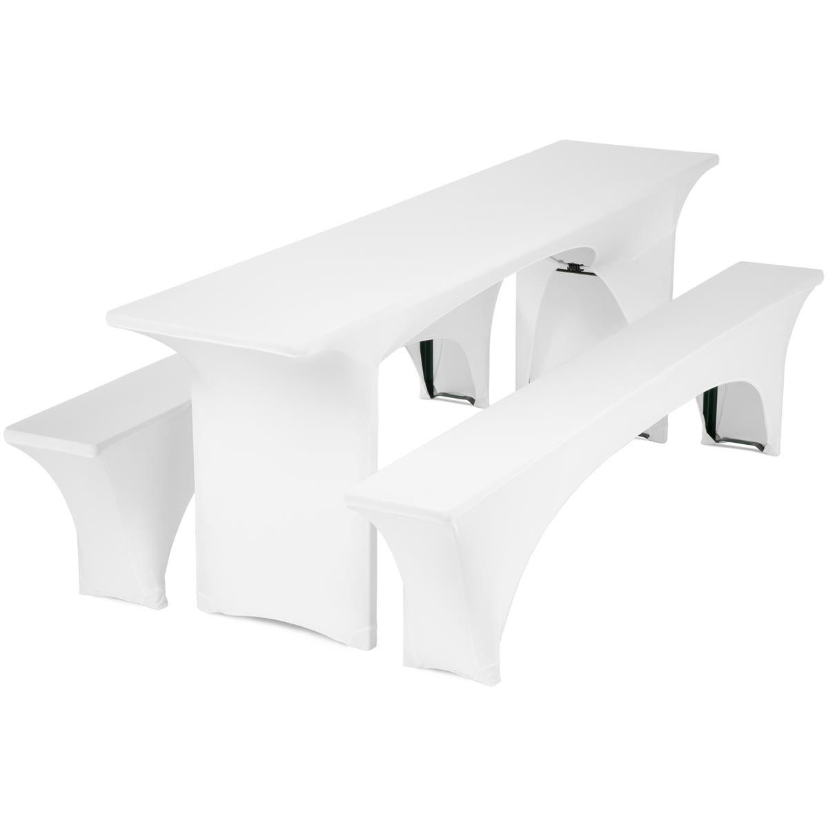 Gräfenstayn Hussen-Set Gräfenstayn Biertischhussen 3-tlg. Set für 50 cm & 70 cm Tische, Biertischhussen-Set 3 tlg Bierzeltgarnitur 50cm oder 70cm breite