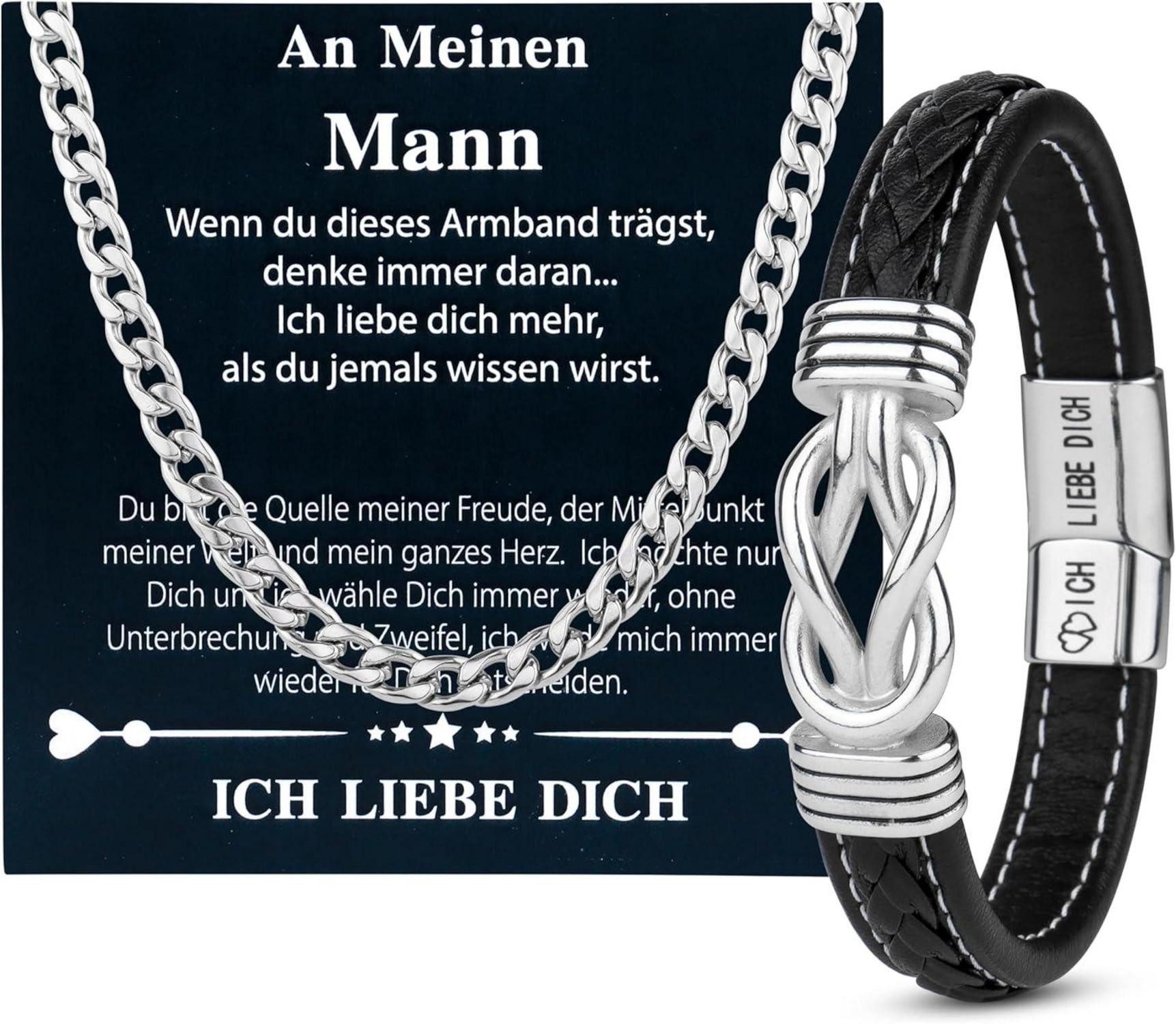 Merclix Ring-Set Herren Armband Halskette Set günstig online kaufen