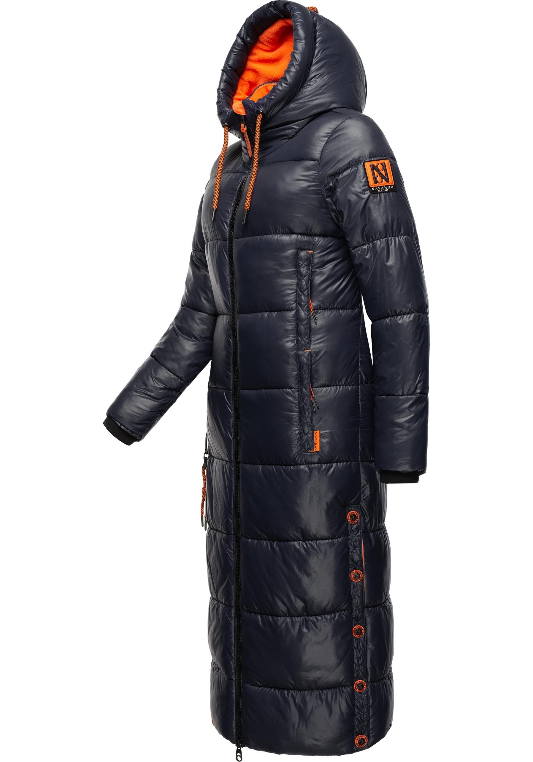 Navahoo Steppmantel Schmuseengel warm gefütterte Winter Steppjacke mit Kontrastdetails
