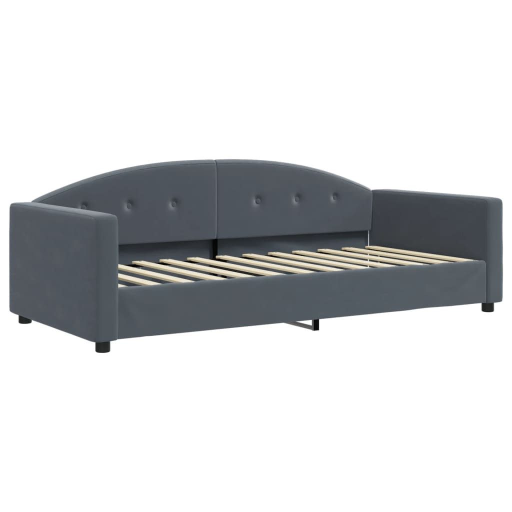 vidaXL Bett Tagesbett Dunkelgrau 90x200 cm günstig online kaufen