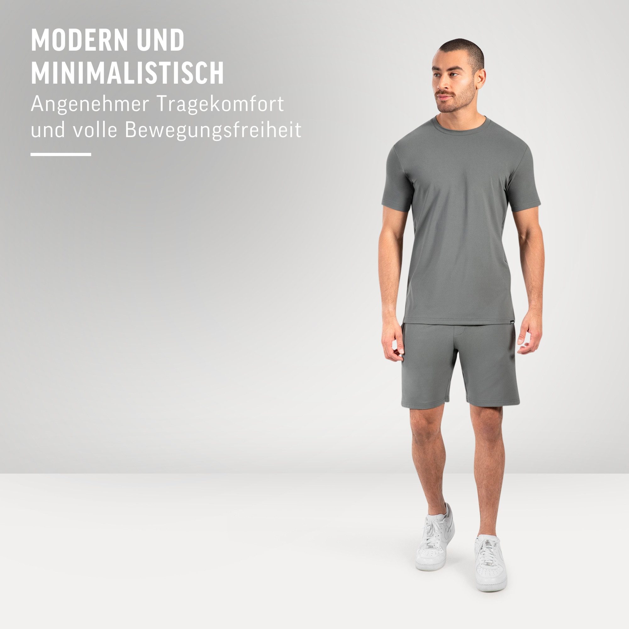 Smilodox Shorts Xion, Bequeme Sportshorts mit 3D Rubber Print, Training Hose elastischer Bund mit Kordelzug Hohe Bewegungsfreiheit Sport Alltag