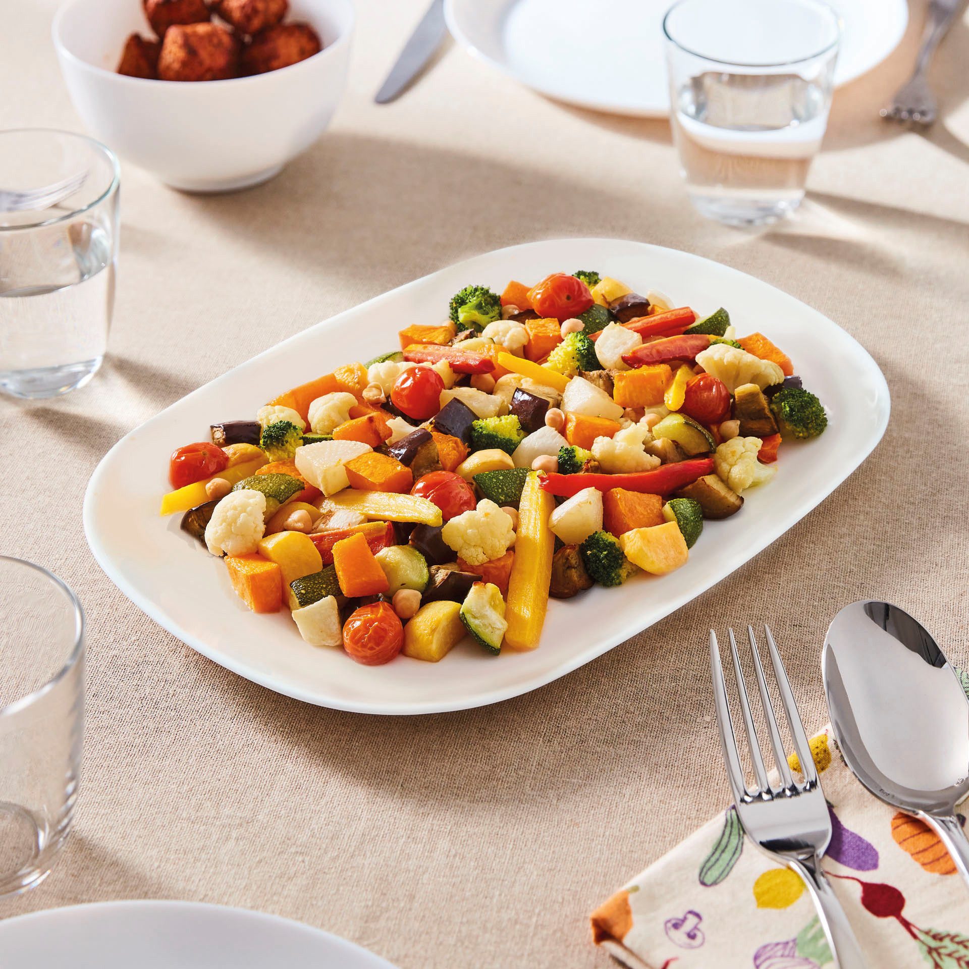 Luminarc Steakteller Essteller Italien Party, (6 St), Teller Set für 6 Personen, weiß, extra resistent, Opalglas