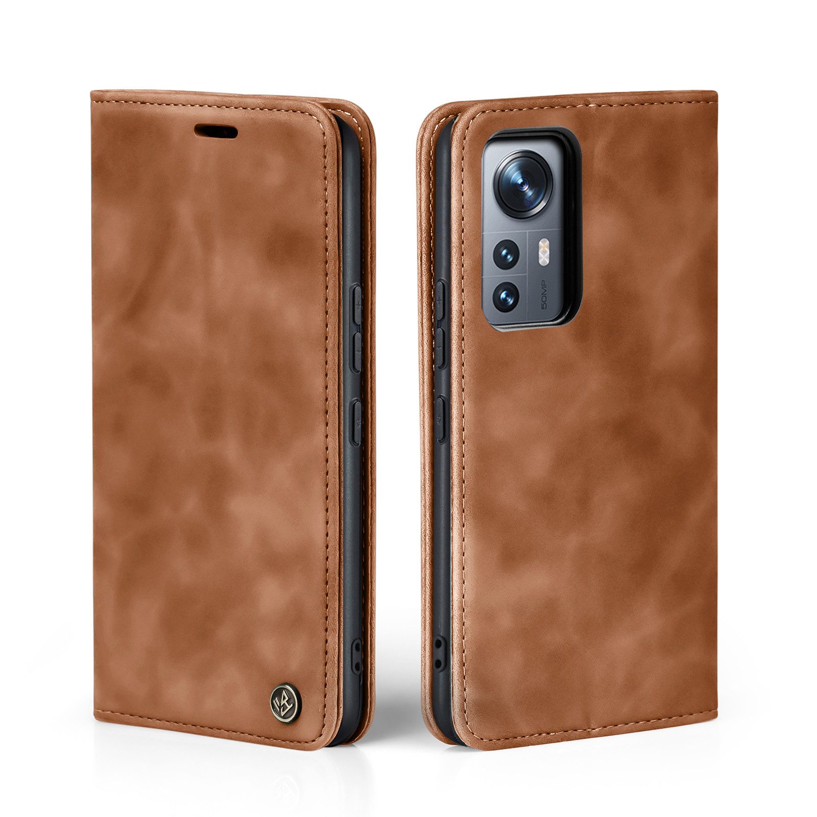 Tec-Expert Handyhülle Tasche Hülle für Xiaomi 12 / 12X 6.28 Zoll, 6.28, Cover Klapphülle Case mit Kartenfach Fliphülle aufstellbar