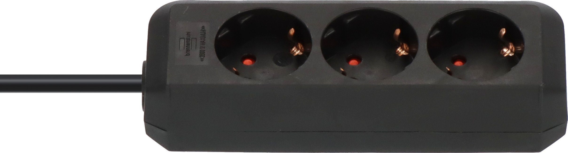 Brennenstuhl Eco-Line Steckdosenleiste erhöhtem m), Berührungsschutz Schalter 1,5 (Kabellänge mit 3-fach und