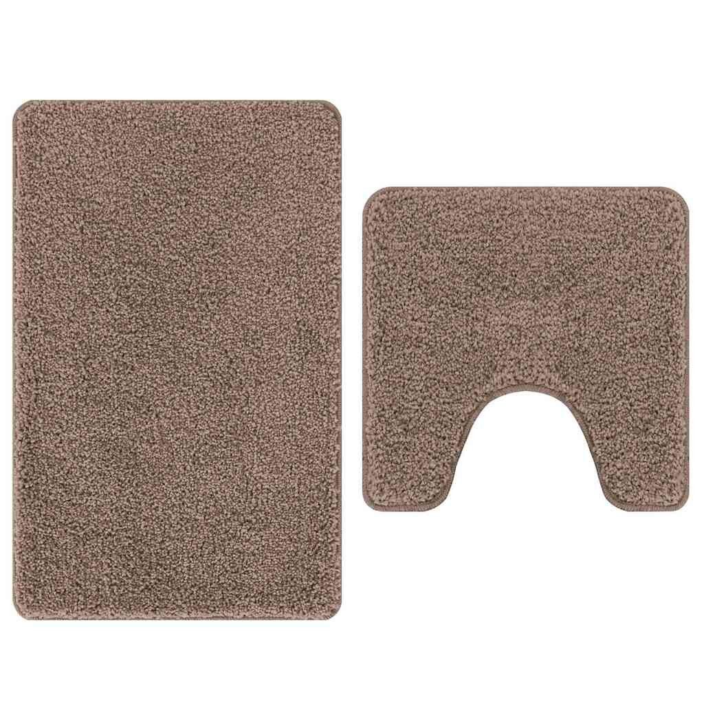 vidaXL Badematte Badematte 2 pcs Braun günstig online kaufen
