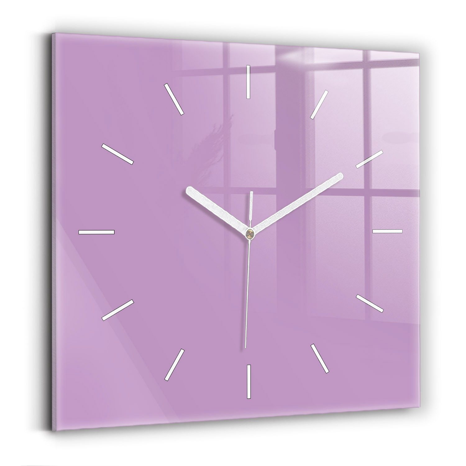 Tulup Wanduhr Glasuhr Modernistische Glaswanduhr 30x30cm Uhr aus gehärtetem Glas