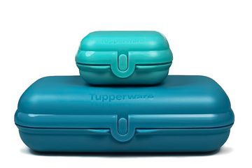 TUPPERWARE Lunchbox TUPPERWARE To Go Mini-Twin helltürkis Gr. 1 + Maxi Twin türkisgrün