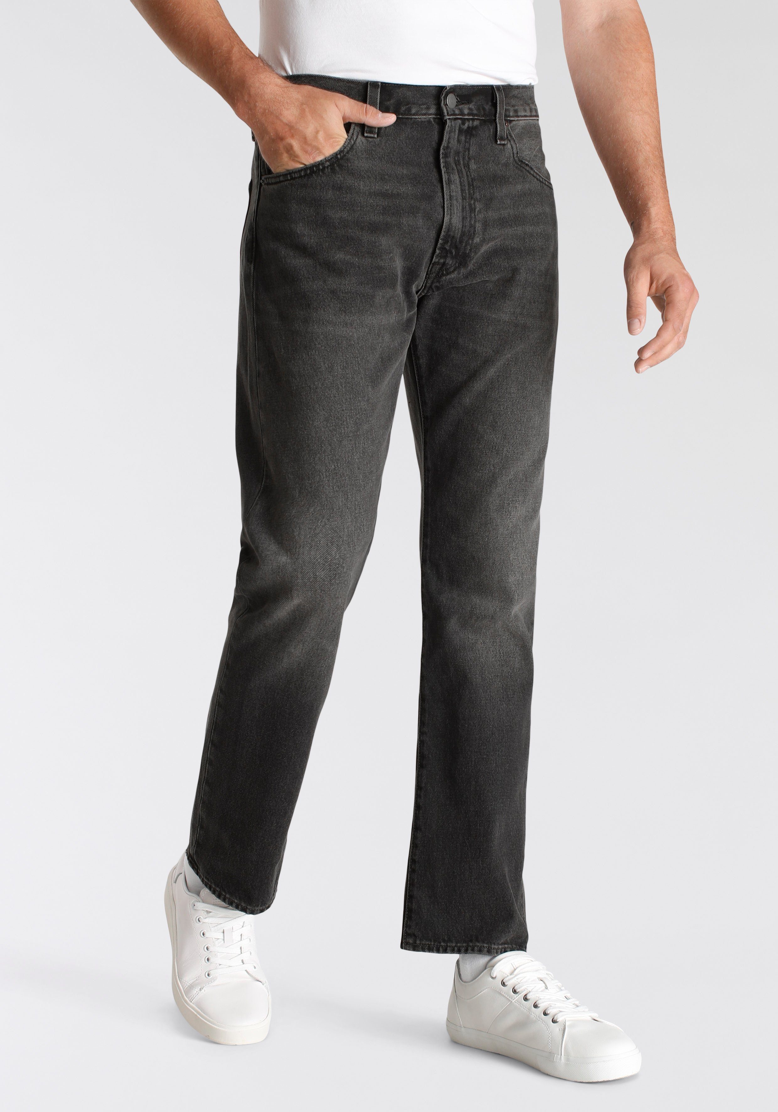 Straight-Jeans AUTHENTIC 551Z Levi's® Lederbadge mit impressions midnight