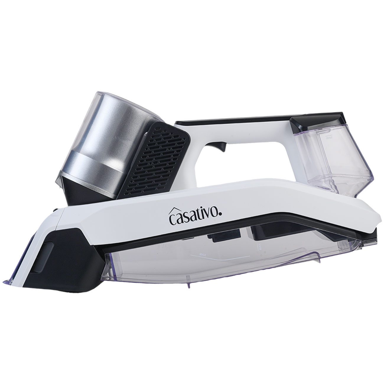 Casativo Nass-Trocken-Akkusauger Nasssauger 60W Fleckenreiniger Waschsauger für Polster & Teppiche, 60 W, beutellos, Li-Ion-Akku, 2 Geschwindigkeitsstufen, starker Fleckenentferner