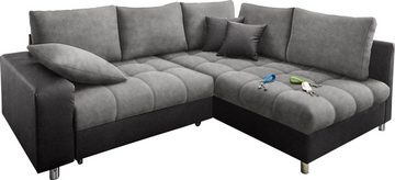 Mr. Couch Ecksofa Tobi, wahlweise mit Kaltschaum (140kg Belastung/Sitz) und Bettfunktion