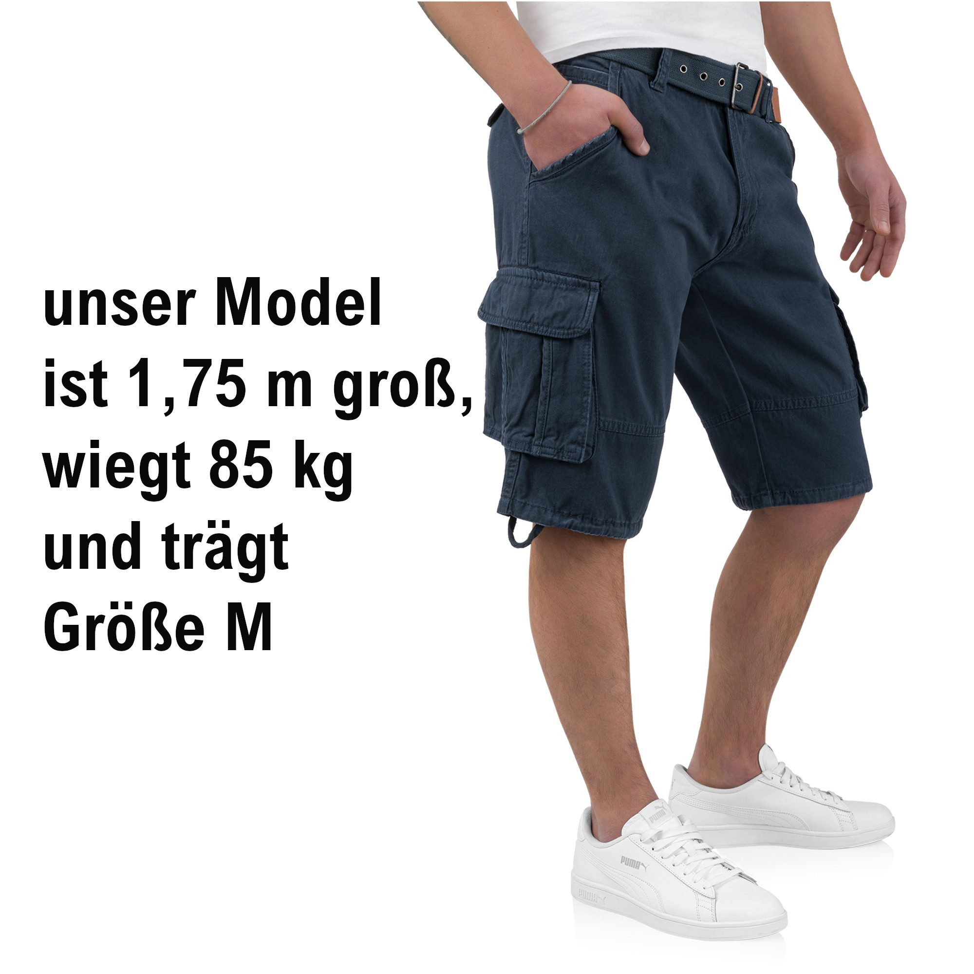 INDICODE Cargoshorts Kjeld Herrencargoshorts mit 6 Taschen – Bild 2 von 5