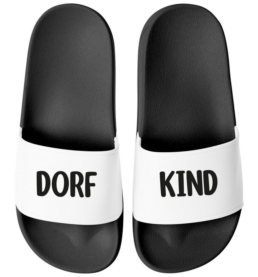MoonWorks Badeschlappen Badelatschen Unisex Slides mit Aufdruck für Badesandale
