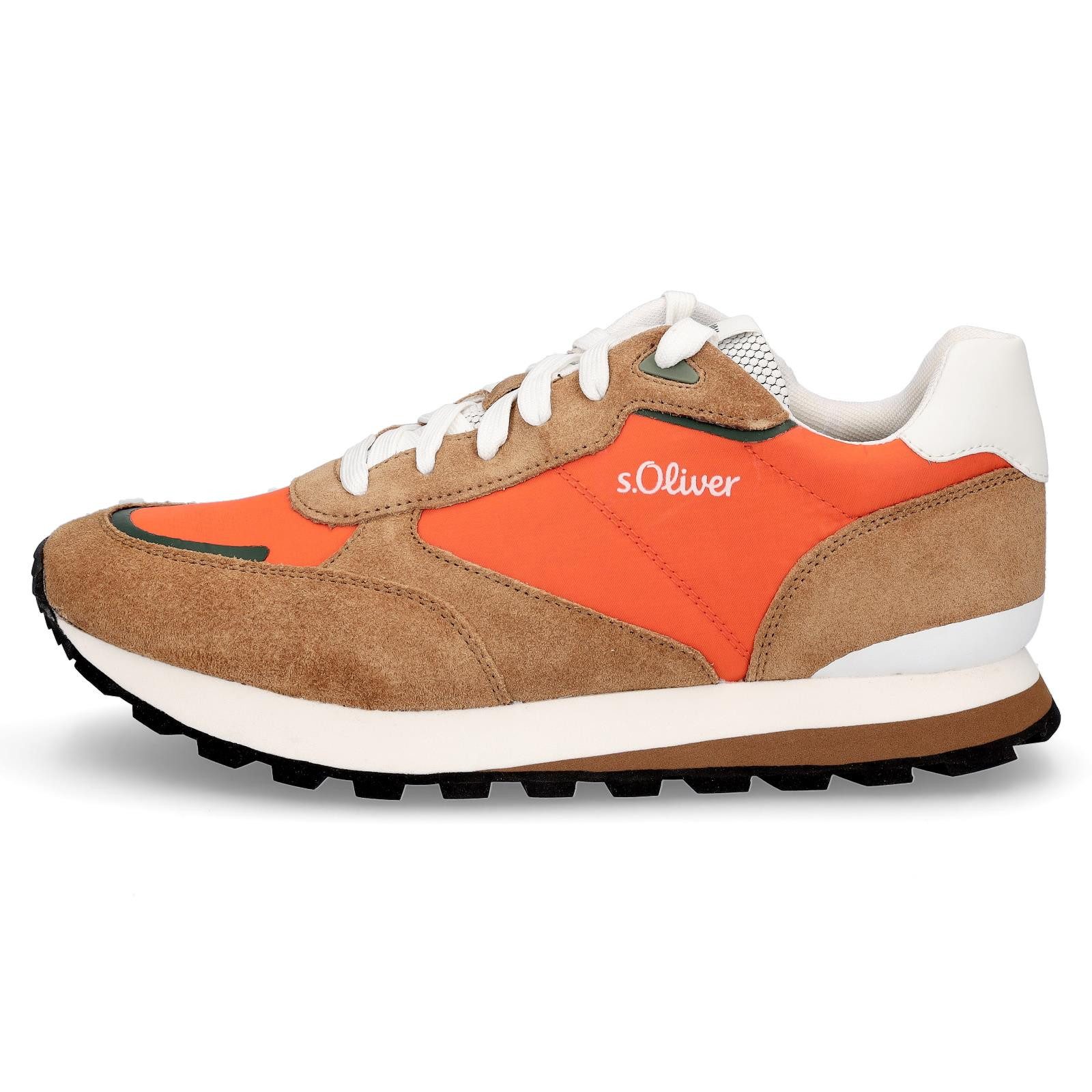 s.Oliver s.Oliver Herren Leder Sneaker orange braun Sneaker günstig online kaufen