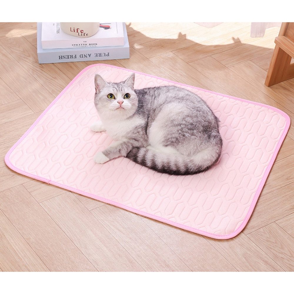 nsihing Hundematte Selbstkühlende Hundematte, Kühldecke Katzen,Waschbar Kältematte, für Drinnen, Draußen und im Auto ideal für kleine Katzen und Hunde