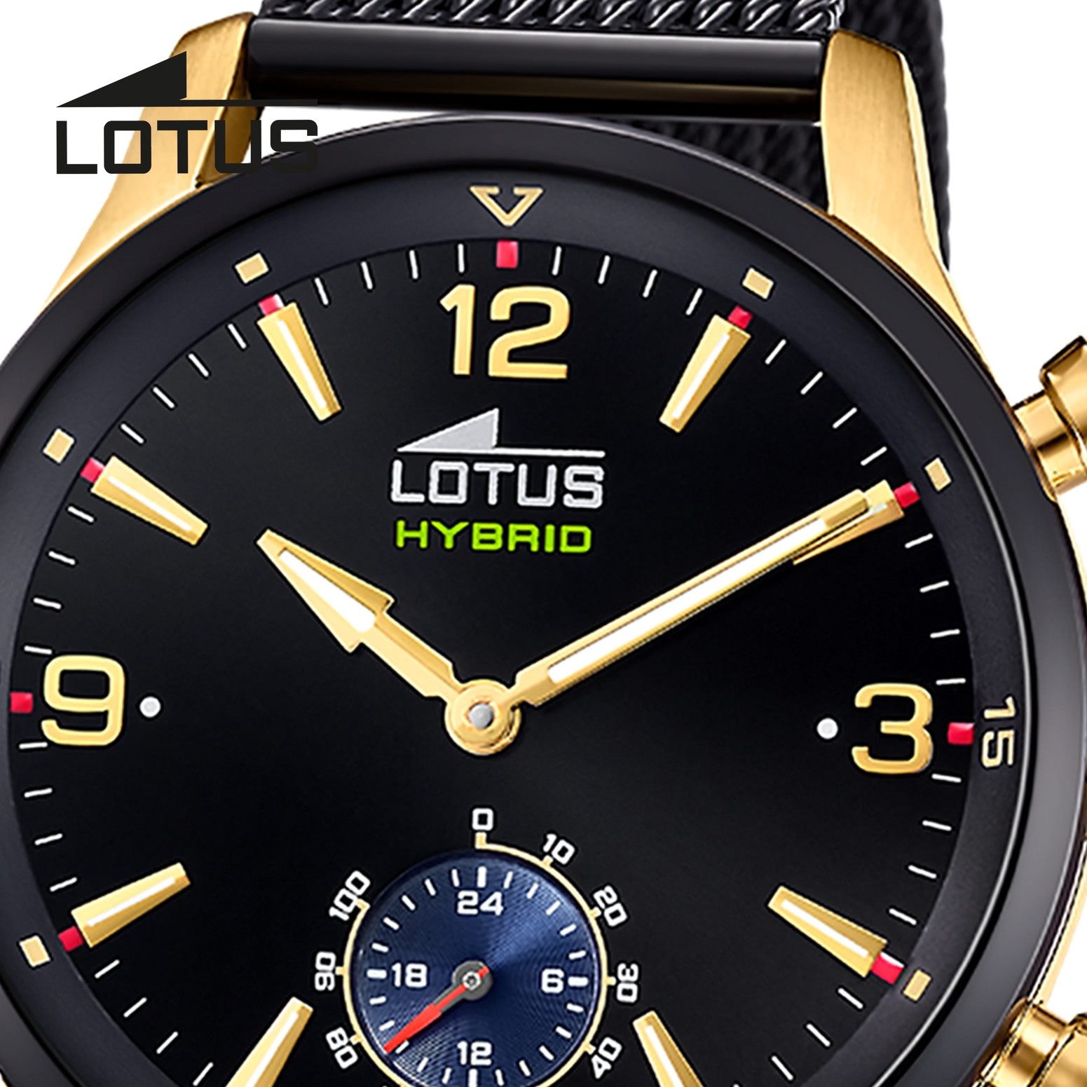 Lotus Chronograph Lotus Herrenuhr Edelstahl schwarz Lotus, (Chronograph), Herren Armbanduhr rund, groß (ca. 43mm), Edelstahl