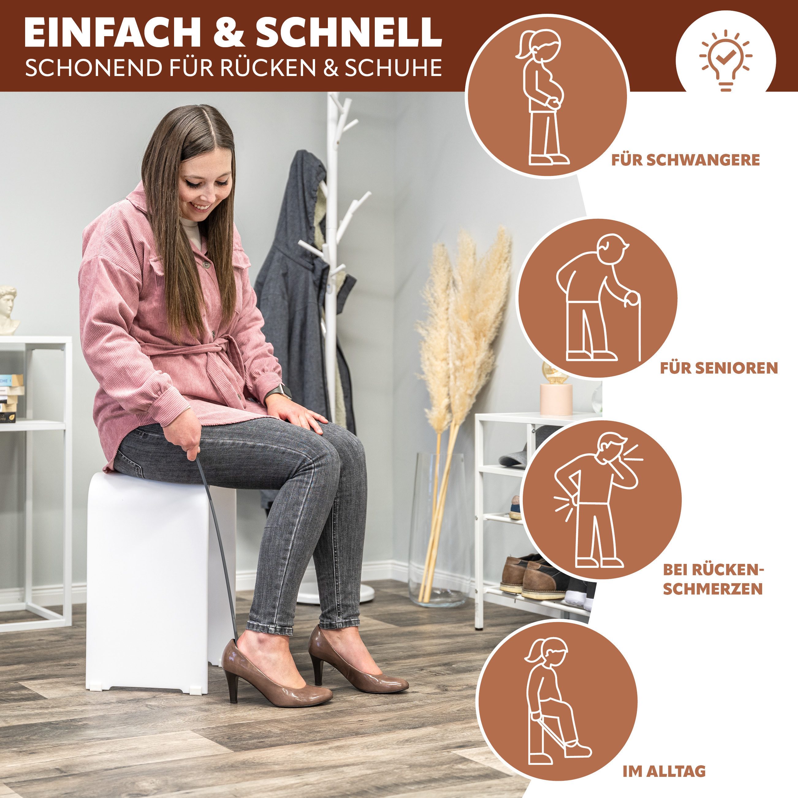 bremermann Schuhlöffel Schuhanzieher 2er Set, 16 und 58 cm – Bild 2 von 5