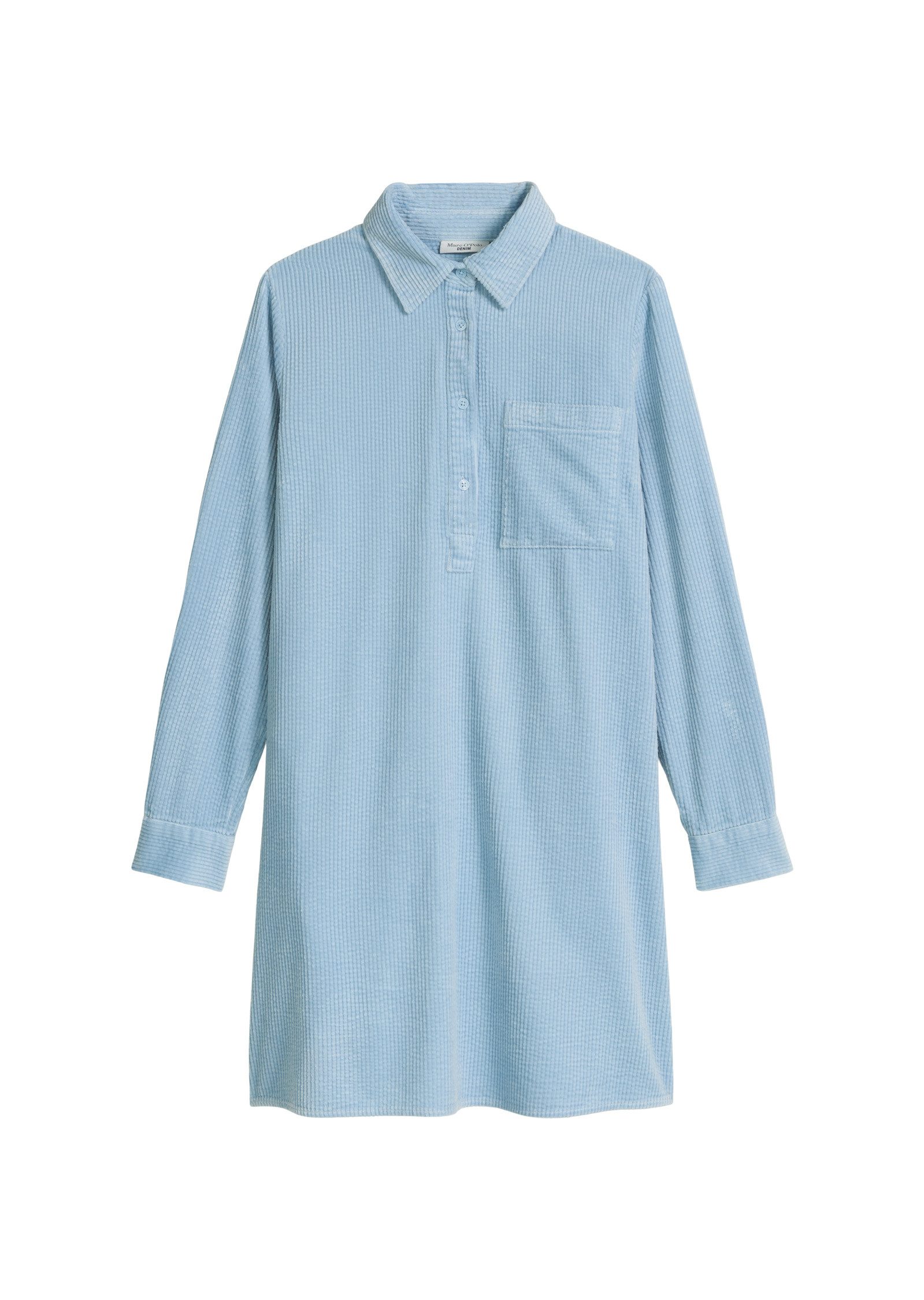 Hemdblusenkleid mit lässiger Bubble-Struktur
