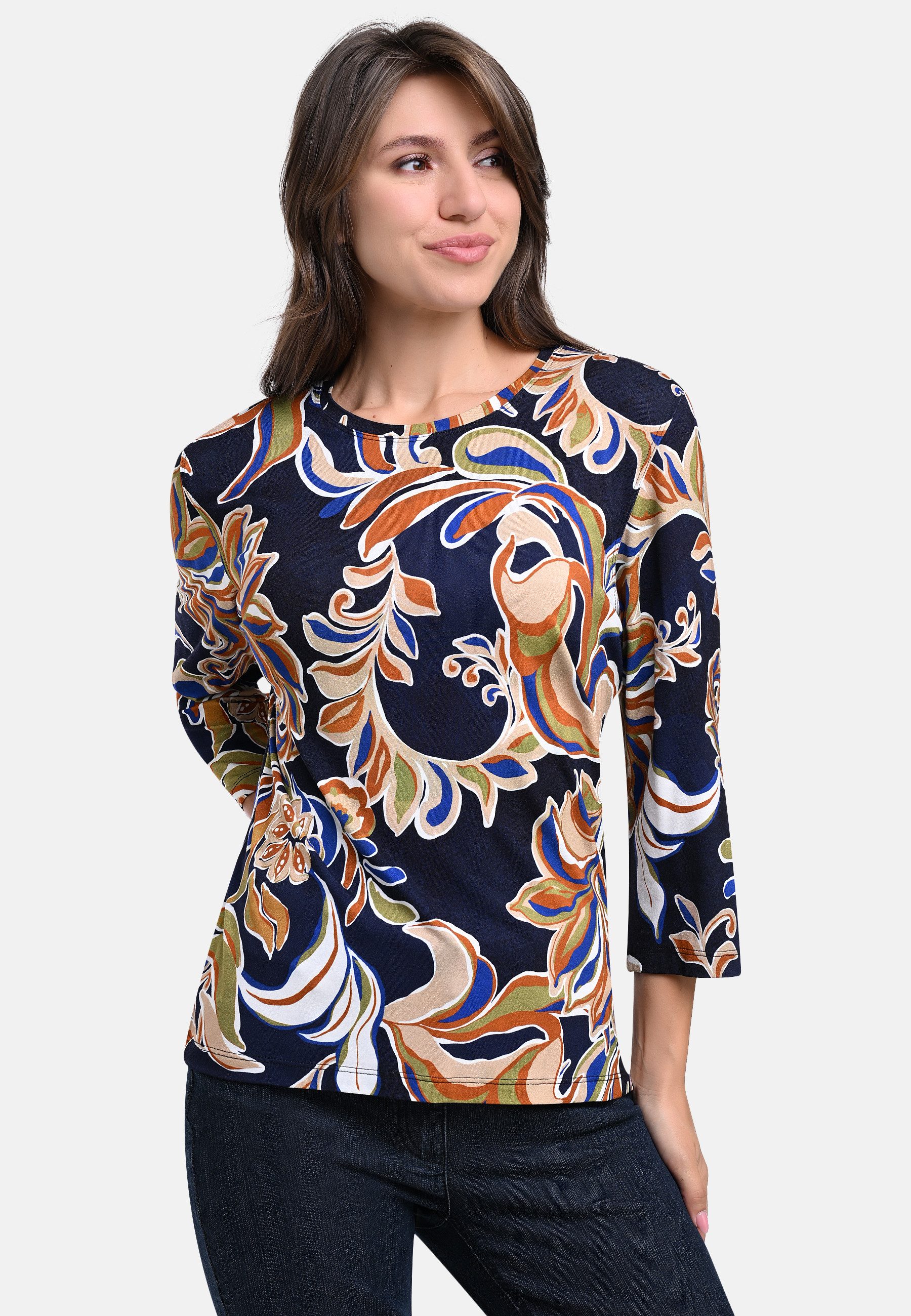 BICALLA T-Shirt Shirt mit Blätter-Print in günstig online kaufen