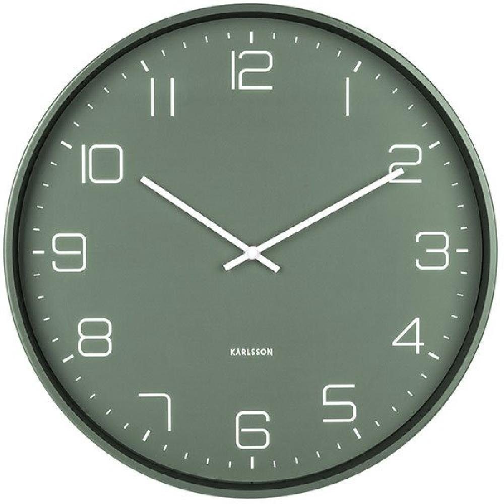 Karlsson Uhr Wanduhr Lofty Mattgrün