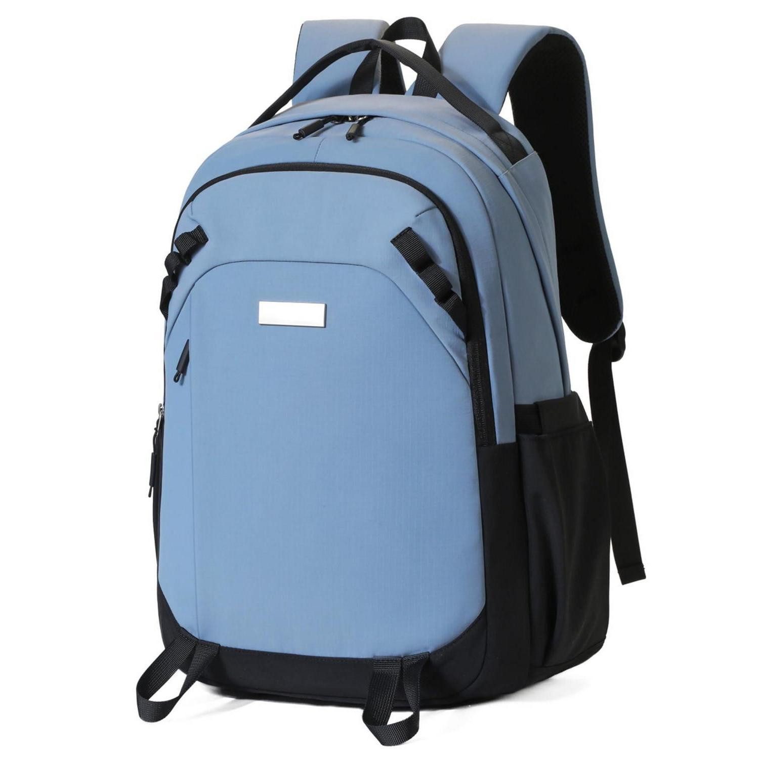 LuxusKollektion Schulrucksack Rucksack blau 15,6 Zoll Laptop wasserdicht