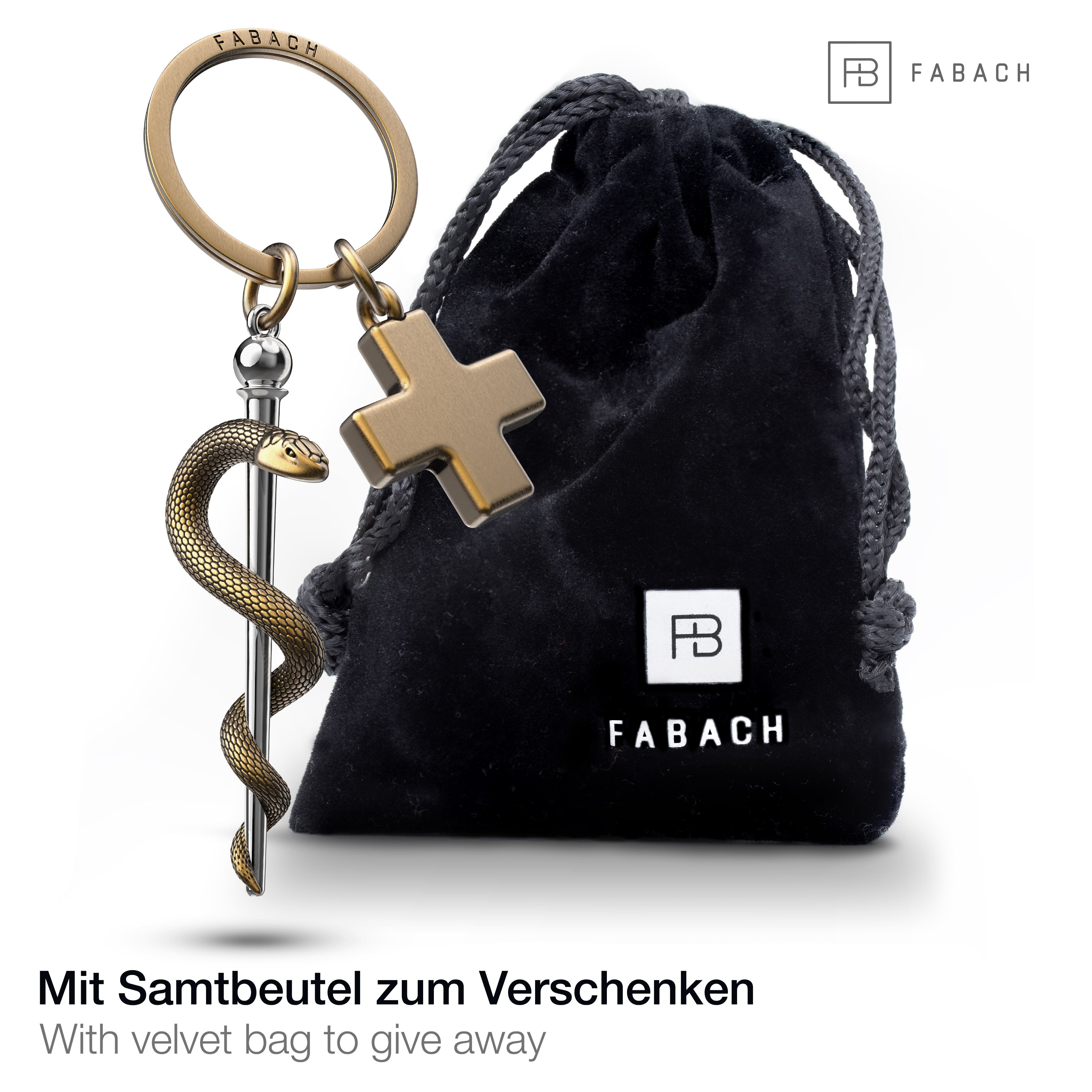 FABACH Schlüsselanhänger Äskulapstab Asklepios Schlüsselanhänger mit günstig online kaufen