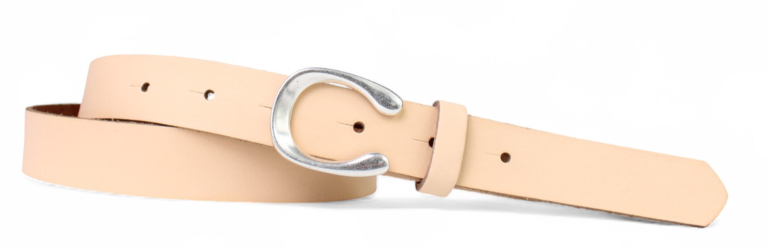 FRONHOFER Поясные ремни 19182 (1-St) modischer Damengürtel, 2,2 cm, Hufeisen Form, echt versilbert