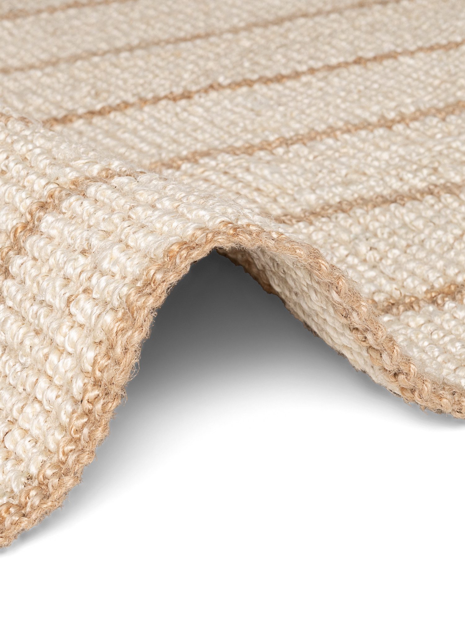 ELLE DECORATION Teppich Juteteppich Sierra, rechteckig, Höhe: 10 mm, Jute, Natur, Wohnzimmer, Esszimmer, Schlafzimmer, Flur, Boho, Fransen