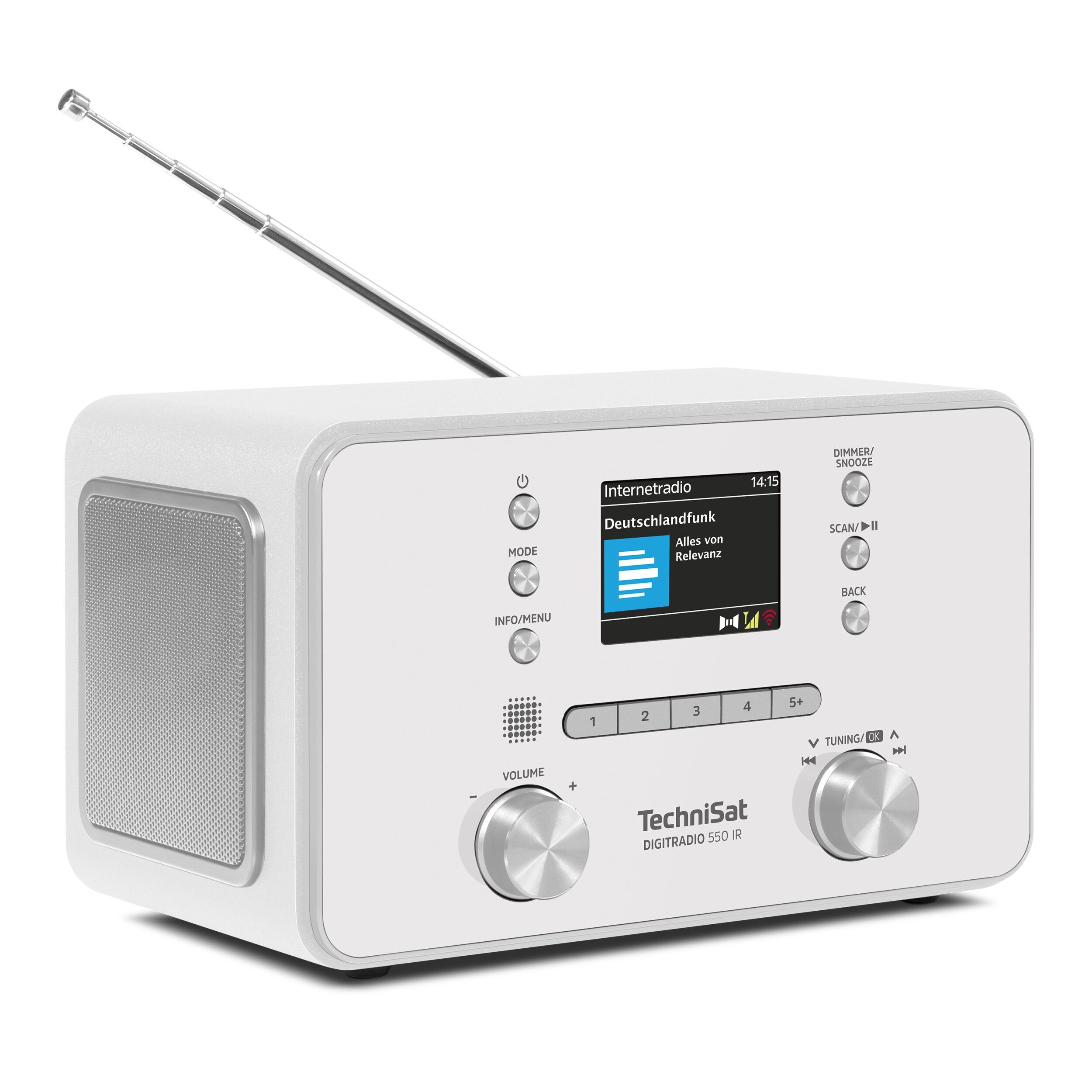 TechniSat DIGITRADIO 550 IR Internet-Radio (Digitalradio (DAB), Internetradio, FM-Tuner mit RDS, 10 W, Bluetooth, App-Steuerung, Fernbedienung, Farbdisplay, WLAN)