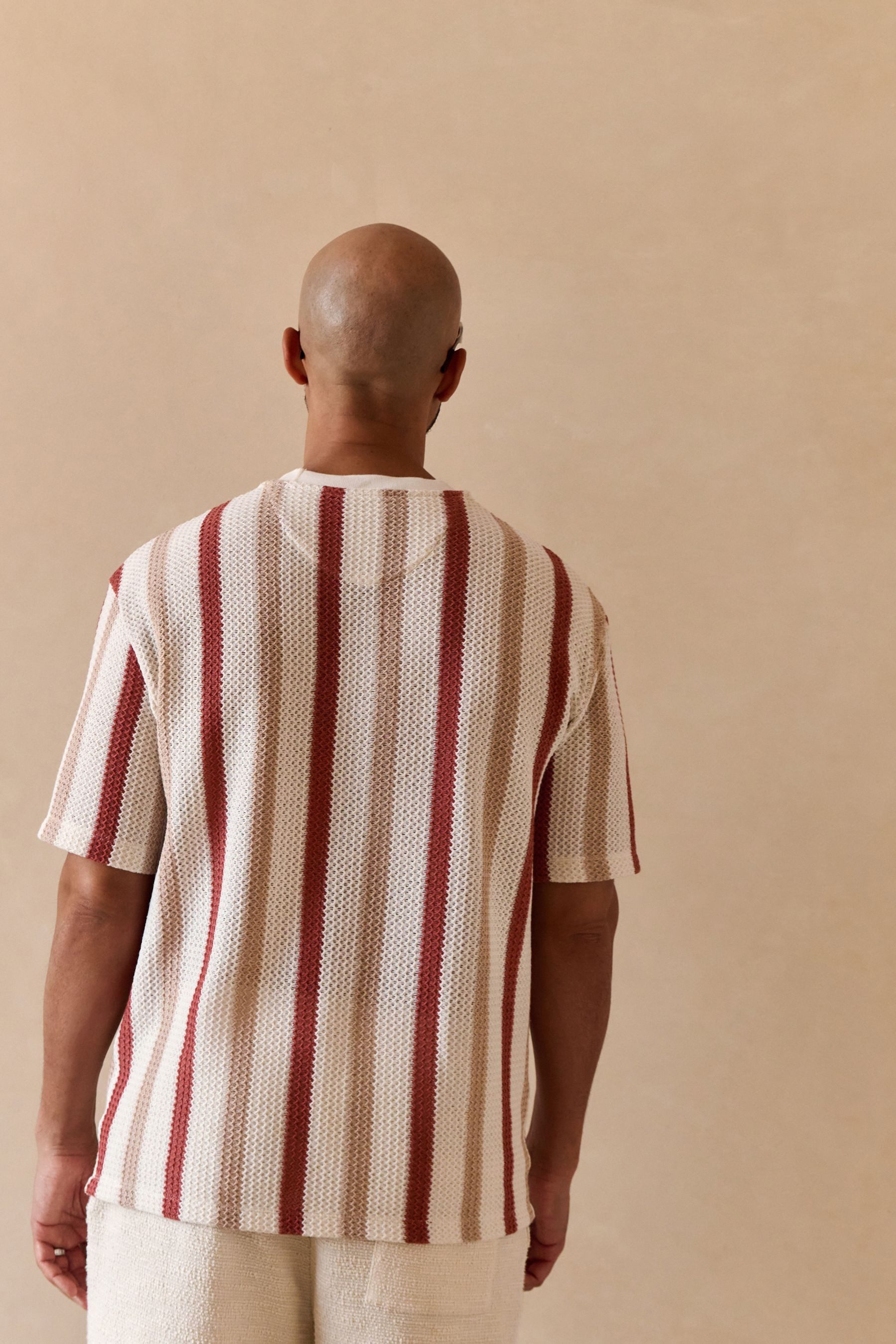 Next T-Shirt Strukturiertes T-Shirt mit vertikalen günstig online kaufen